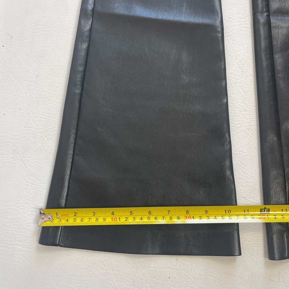 Aritzia Wilfred Vegan Leather High Rise Flare Pants Black Size - Picture 7 of 12